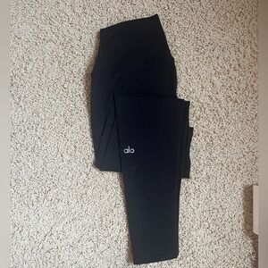 Alosoft High Waist 7/8 Leggings - Black